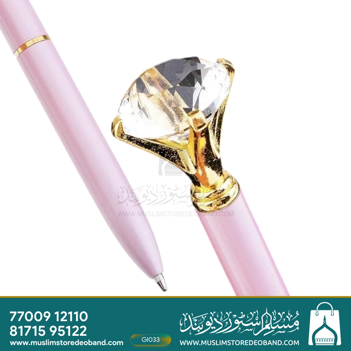 Elegant Crystal Single Ballpoint Pen