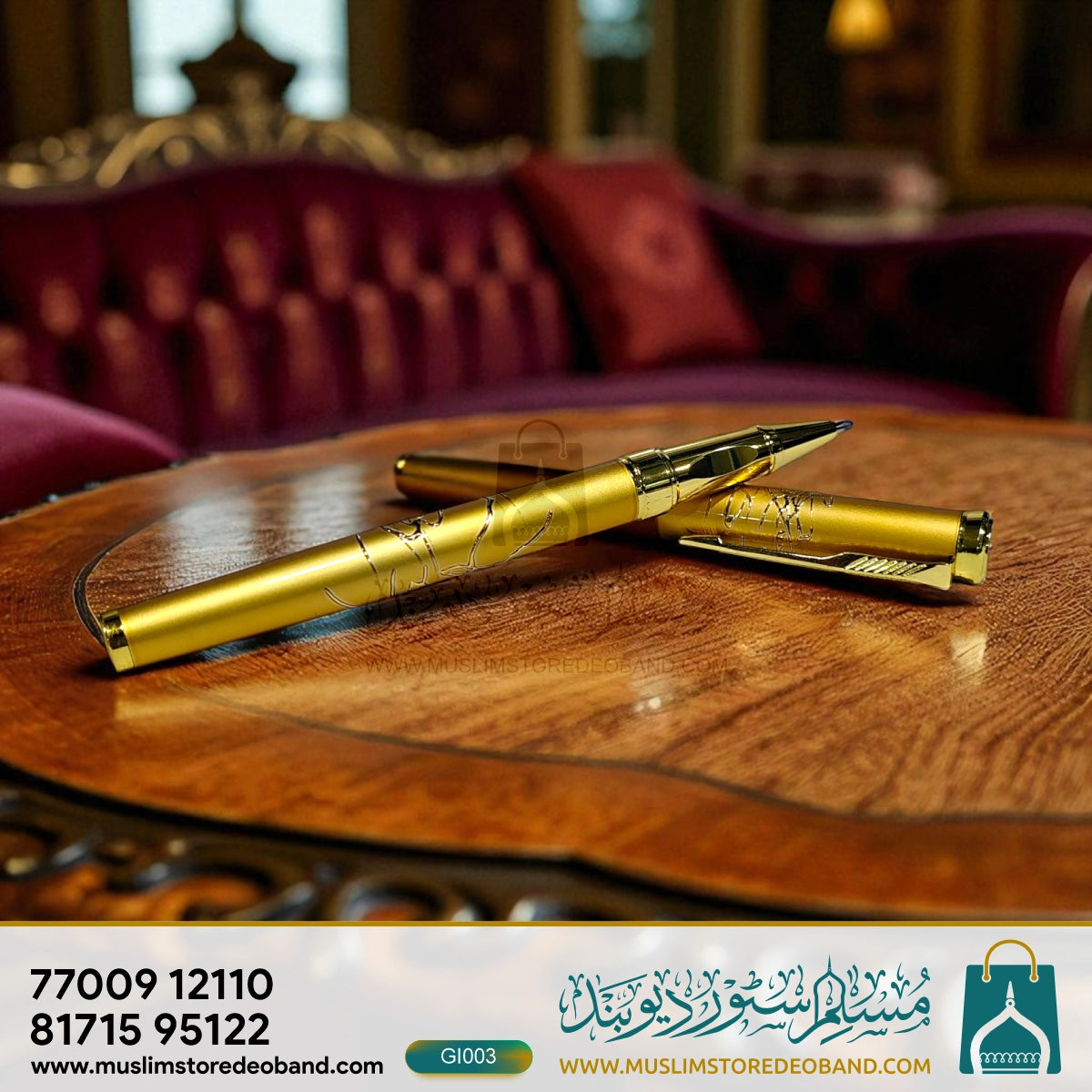 Zarqaa Elegant Gold Pen