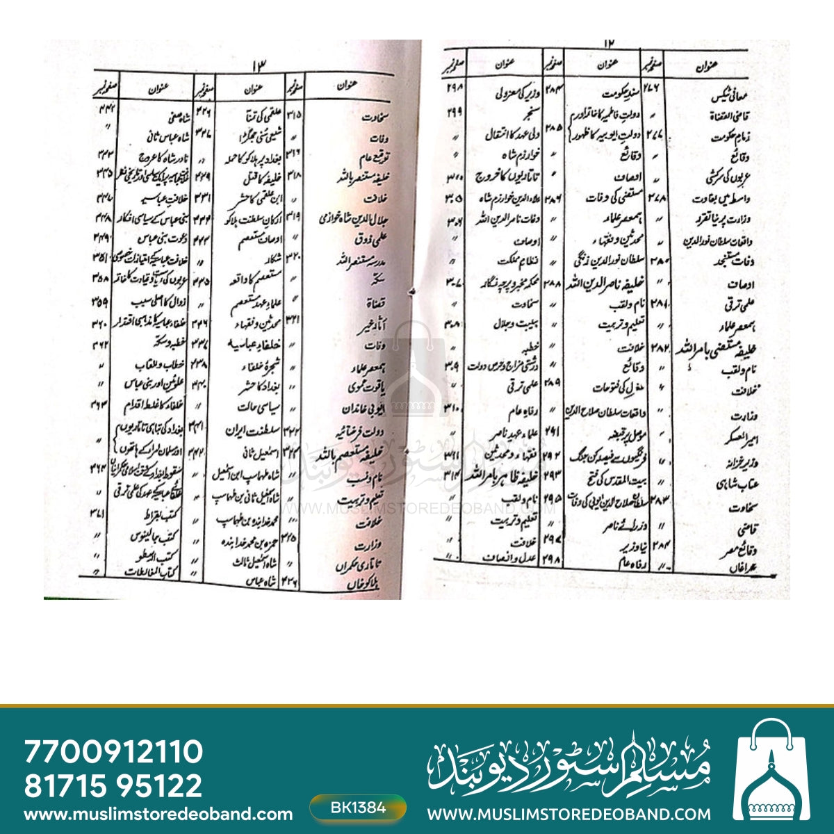 Khilafat-e-Banee Abbas Tareekh Millat - 2 Volumes