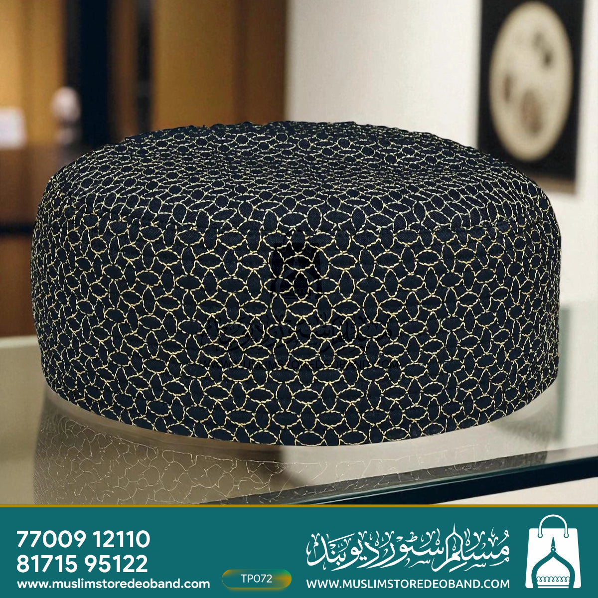 Traditional Muslim Embroidered Juned jamshed Cap – Lightweight Cotton  Topi